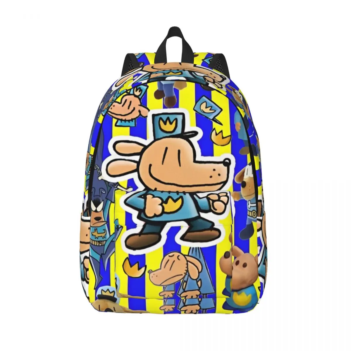 

Dog Man Comic Funny Animals Backpack for Men Women Casual Student Work Daypack Laptop Canvas Bags Outdoor