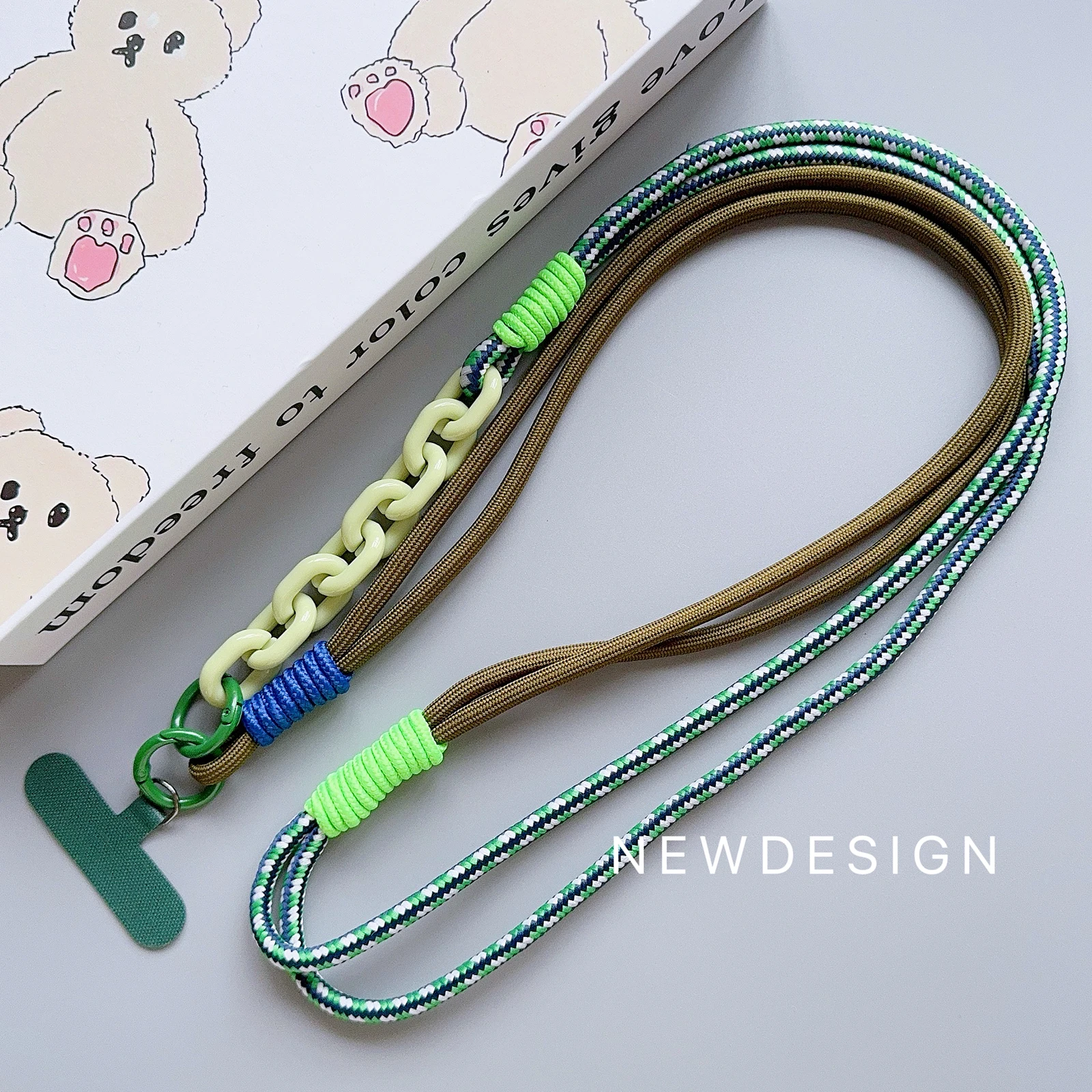 Nouvelle tendance de la mode diagonale longue corde téléphone portable lanière universelle bandoulière lanière cou multi-fonctionnelle Anti-perte corde