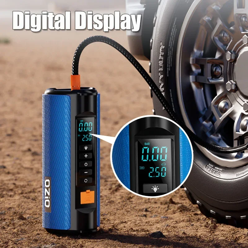 Compatible Air Compressor 150 Psi Portable Car Emergency Tools Tire Inflator Motorcycle Pump USB-C 12V Peak 1000A