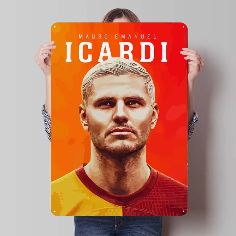 Мауро икарди, металлический знак, спортивный плакат, украшение гаража, гостиная, ретро-Жестяная Табличка, табличка для украшения стен, интерьер