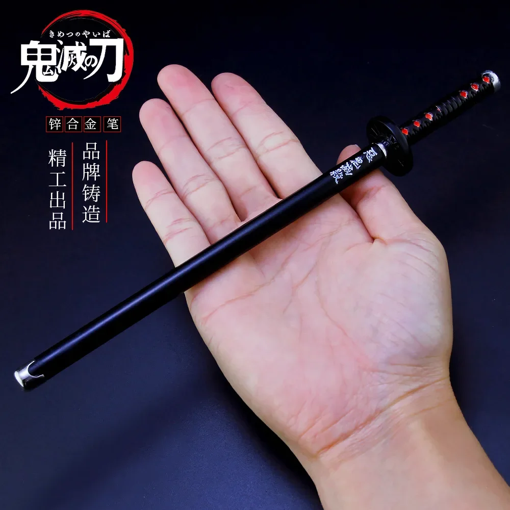 Demon Slayer Sword Kamado Tanjirou 2nd Pen Alloy Katana Sword Japanese Anime Weapon Model Collections Stationery Gifts for Kids