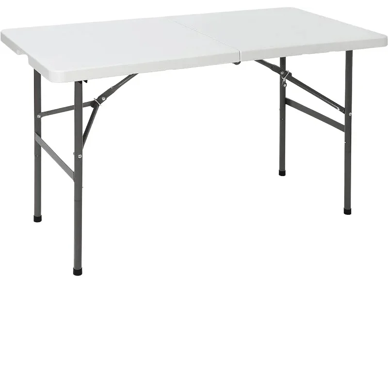 White Rectangle Plastic Dining Wedding Reception Party Event Picnic Portable Folding Table