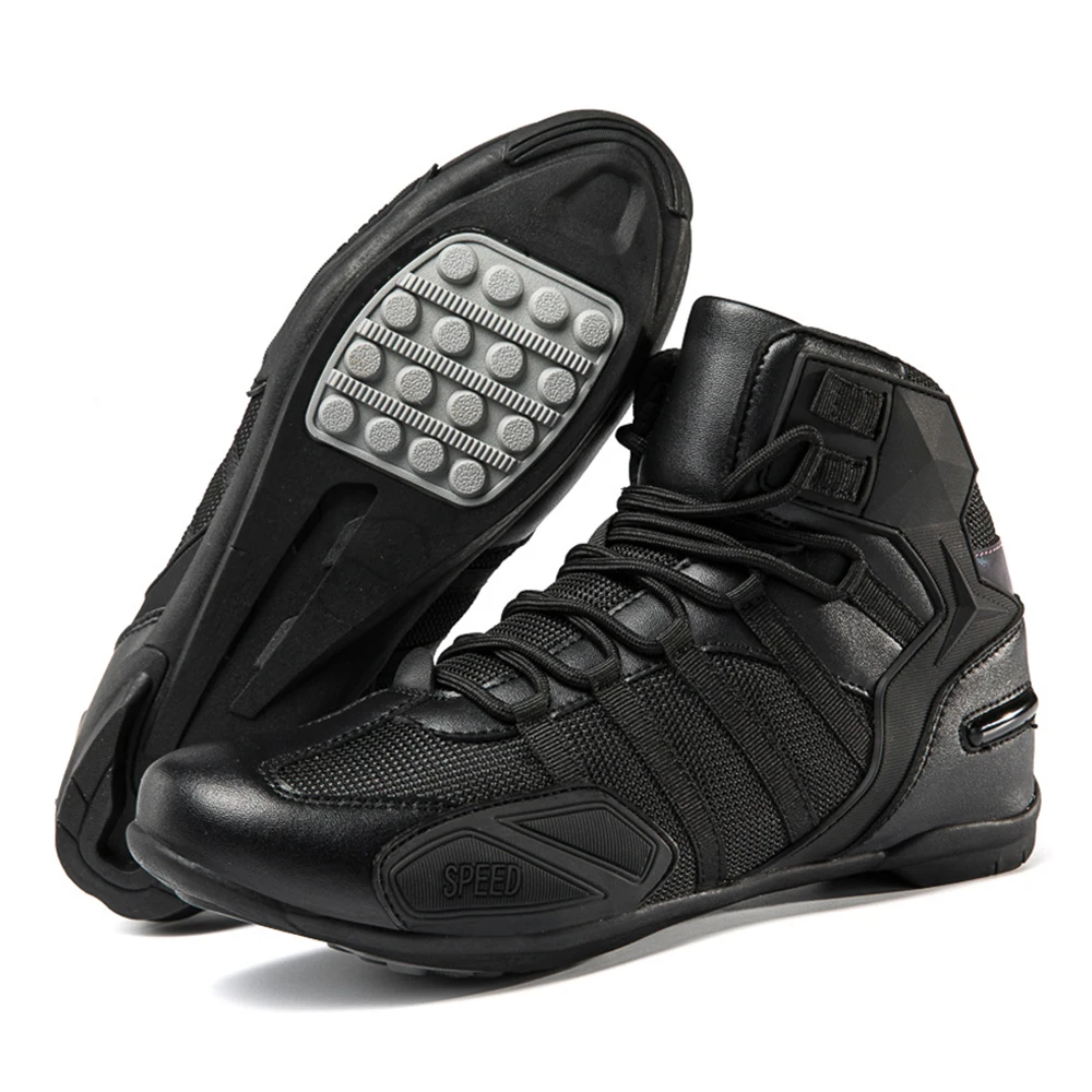 Motorcycle Boots Man Wear-Resistant Motocross Boot Breathable Motorcycle Shoes Anti-Slip Motorcycle Equipment Anti-Fall