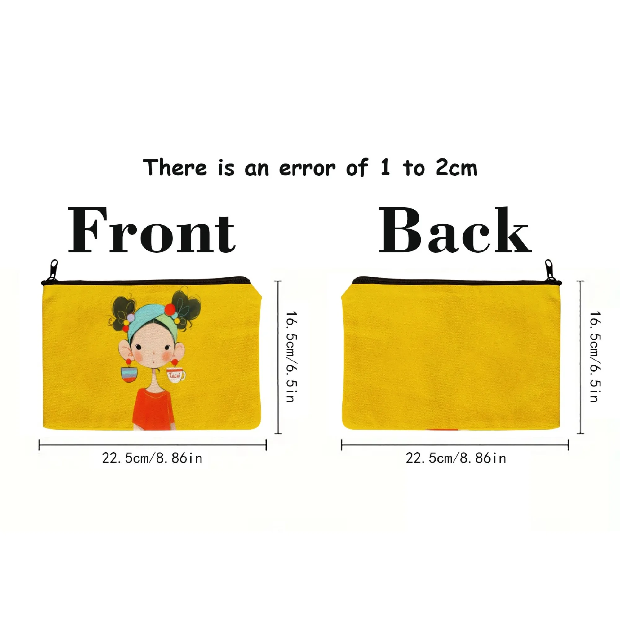 개성있는 커피 소녀 프리미엄 지퍼 메이크업 가방 대용량 화장품 정리함 여행용 세면도구 가방 여성용 디자인