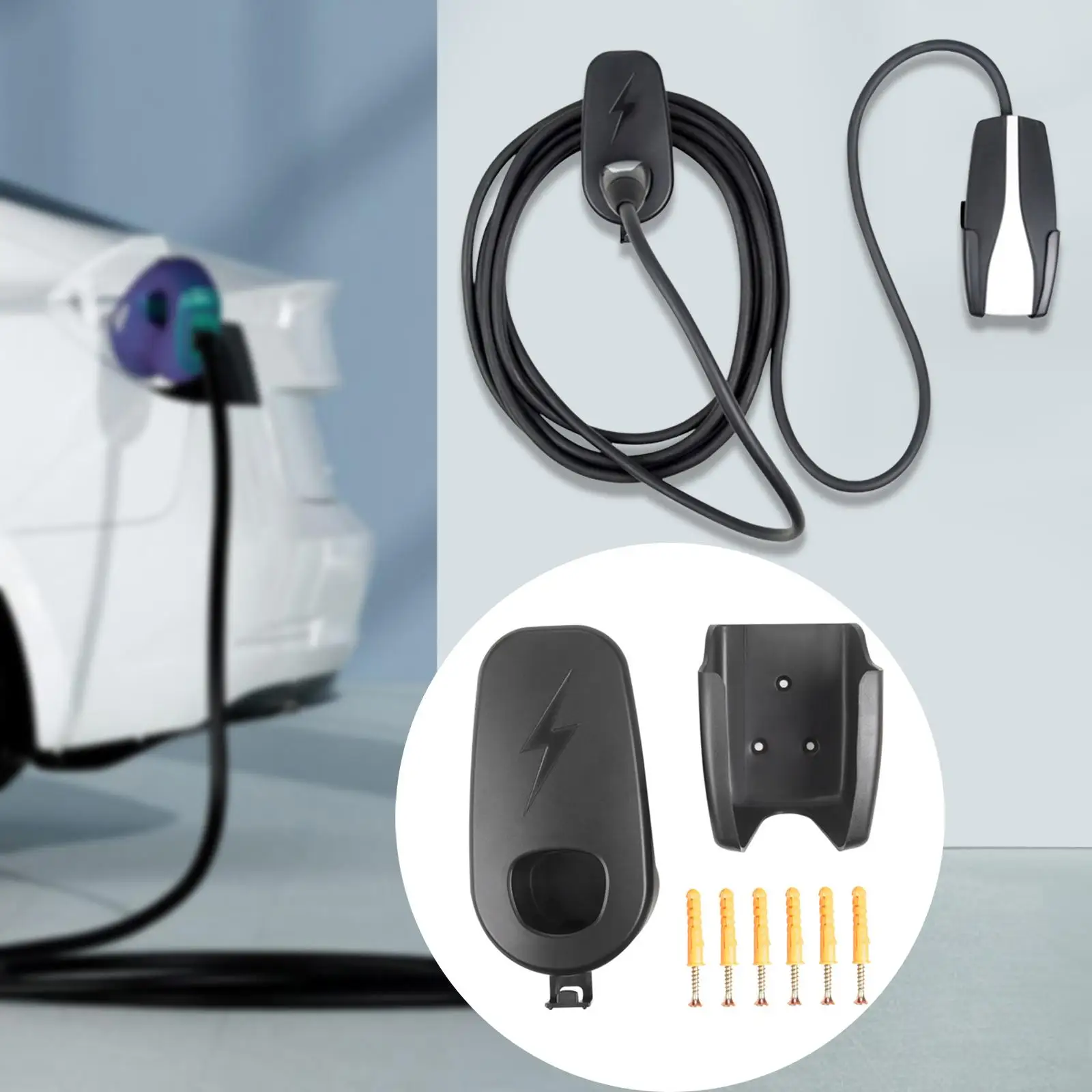 Efficient Electric Vehicle Charging Cable Organizer for Model Y - Wall Mount Solution