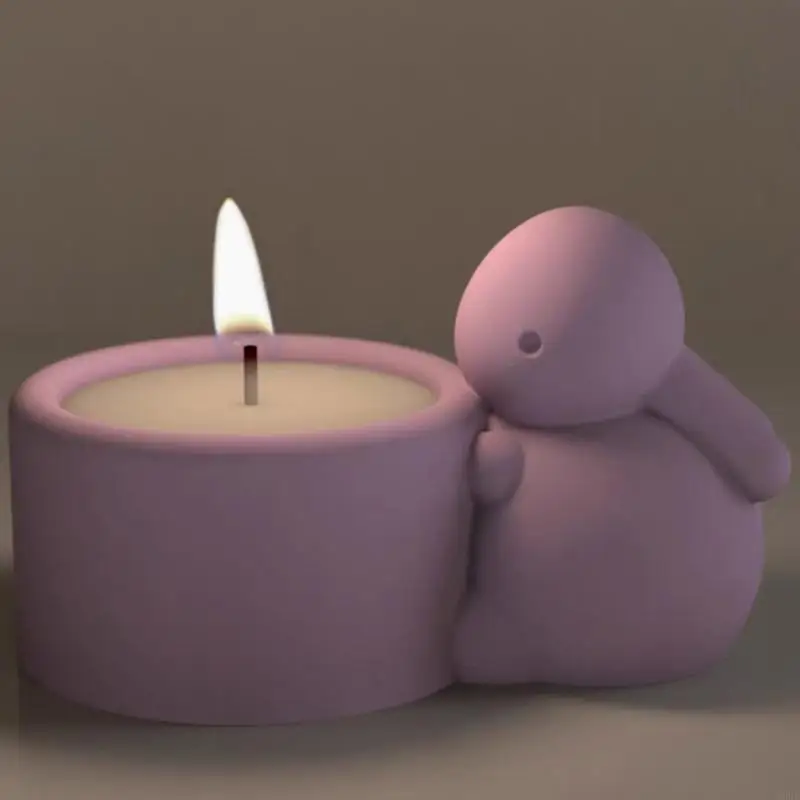 

N2UE Cartoon Rabbit Resin Mold DIY Candlestick Mold Table Ornament Making Tool