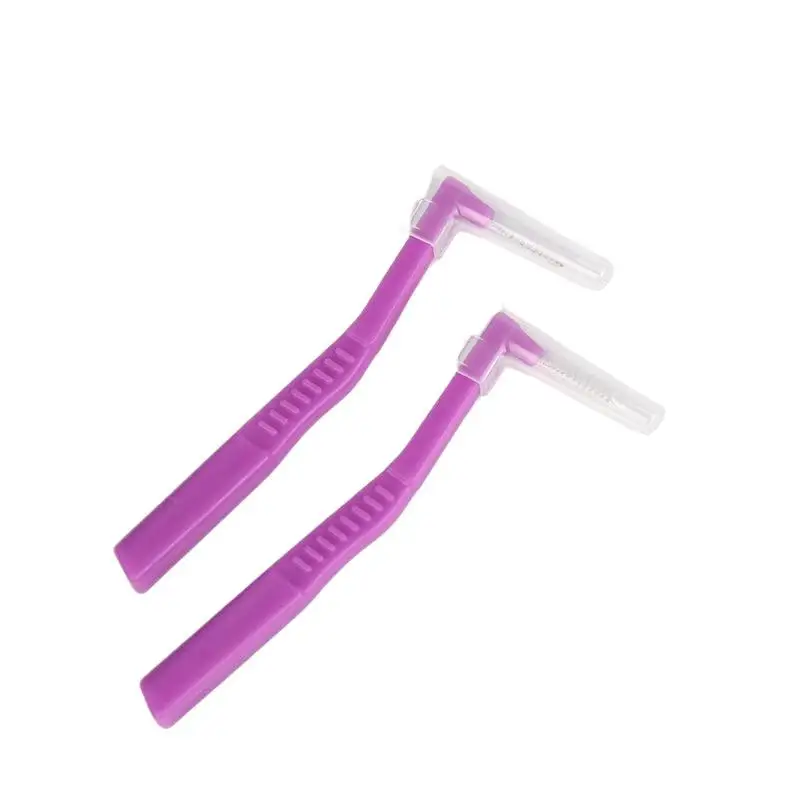 Set mit 10 Interdentalbürsten für Zahnspangen, L-förmige Interdentalbürsten für die Mundhygiene – Detail 9