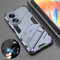 Rugged Shockproof Phone Case For Oppo A18 A38 A58 A78 A17 A57 A74 4G A94 A79 5G Car Magnetic With Kickstand Holder PC Back Cover