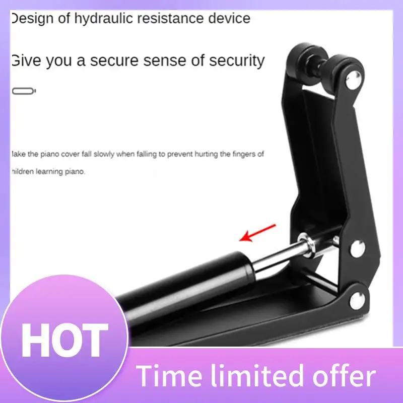 Tapa de Piano de aleación ABXI, dispositivo de descenso de cierre lento, reductor de tapa hidráulica, piezas de Piano negras