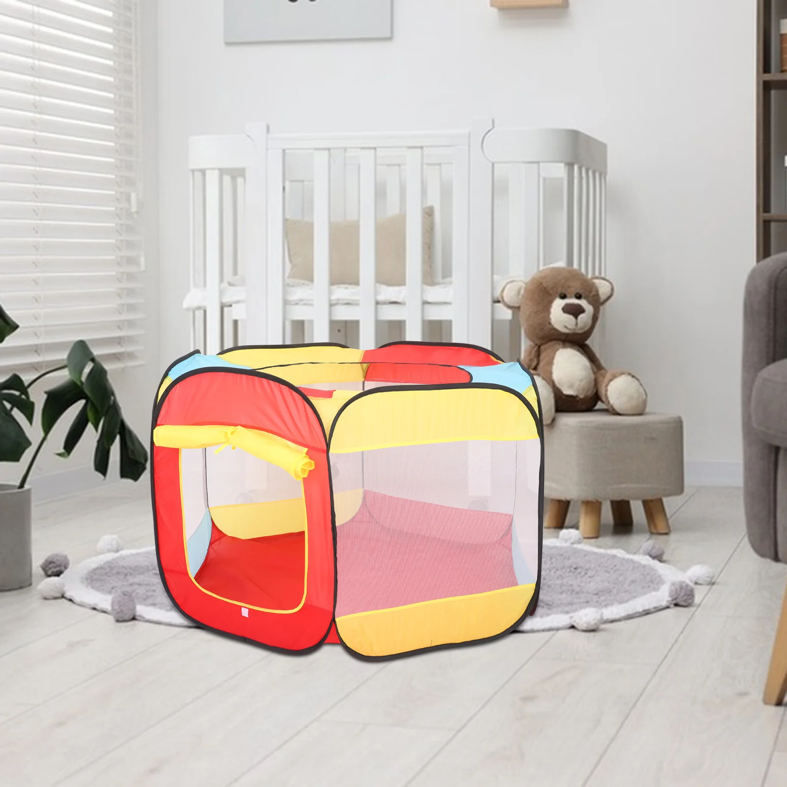 Opvouwbare mesh ballenbak speelhuisje pop-up box ademende kindertent binnen buiten peuter speelhuis tuin verjaardagsfeestje