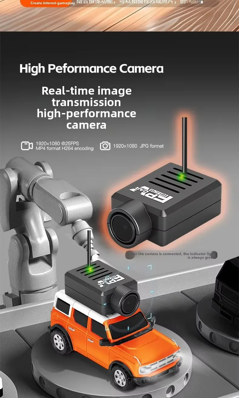 1/64 Mini RC Racing Car with 720P FPV Camera Wifi APP Control Car Racing Three Speed Adjustment RC Car Vehical Gifts