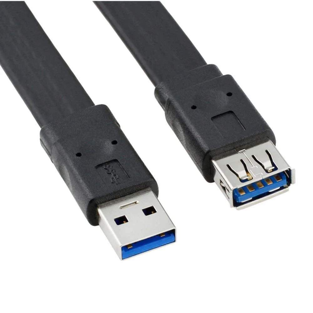 USB 3.0 ขยายข้อมูลสายเมาส์คีย์บอร์ดกล้องสายเชื่อมต่อชายหญิงสายแบน 0.6M 1M 1.5M