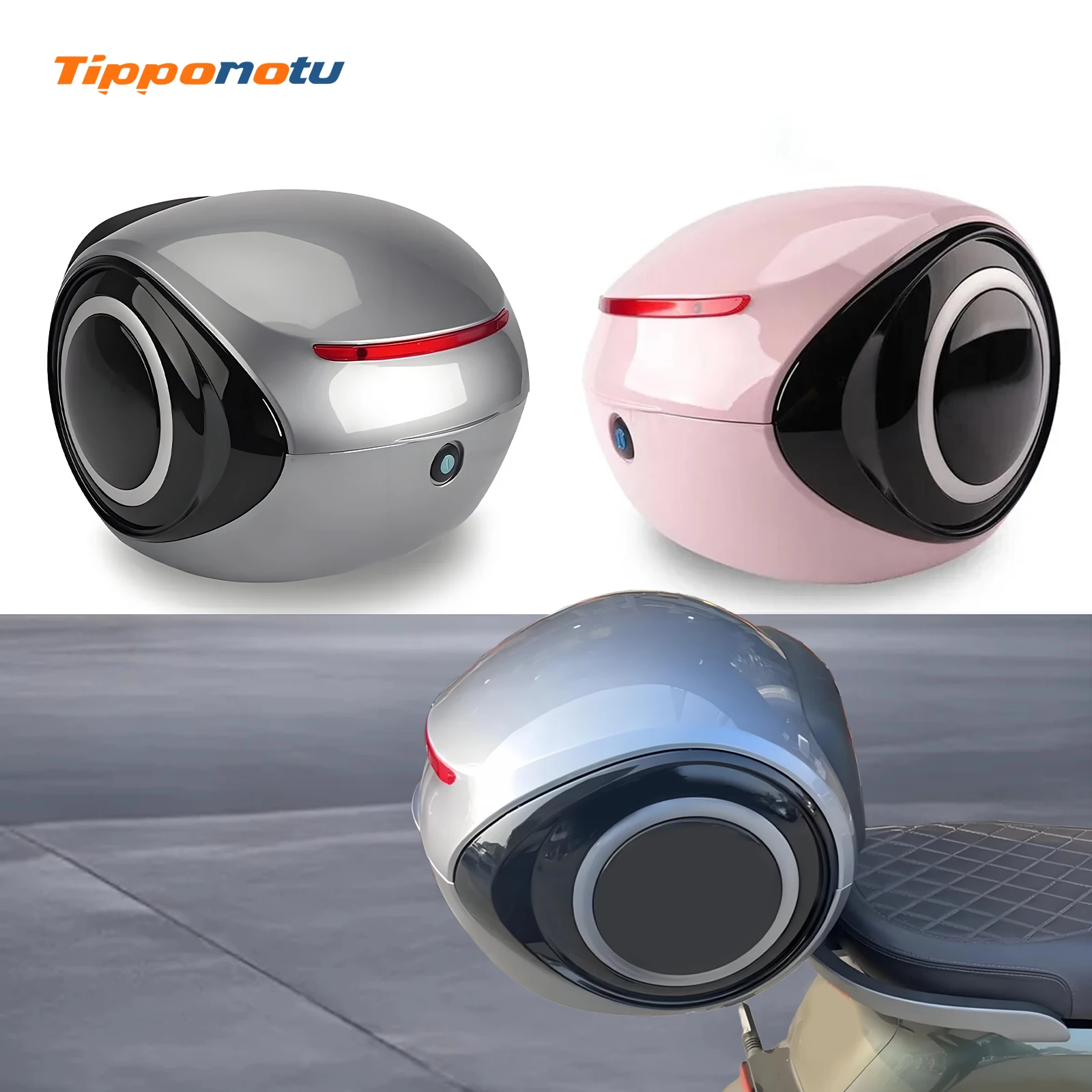 

Чужой внешний вид, универсальный большой багажник для мотоцикла, скутера, багажник для электромобиля, верхний багажник, полный ящик для хранения шлема