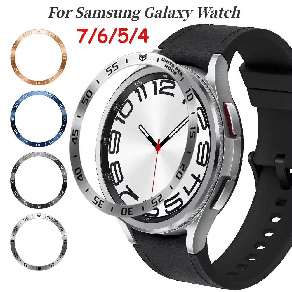 Metal Bezel For Samsung Galaxy Watch 8/7/6/5/4 40/44MM Time/Speed Scale Frame Protective Ring Watch 8/6/4Classic 47mm 43mm 46mm