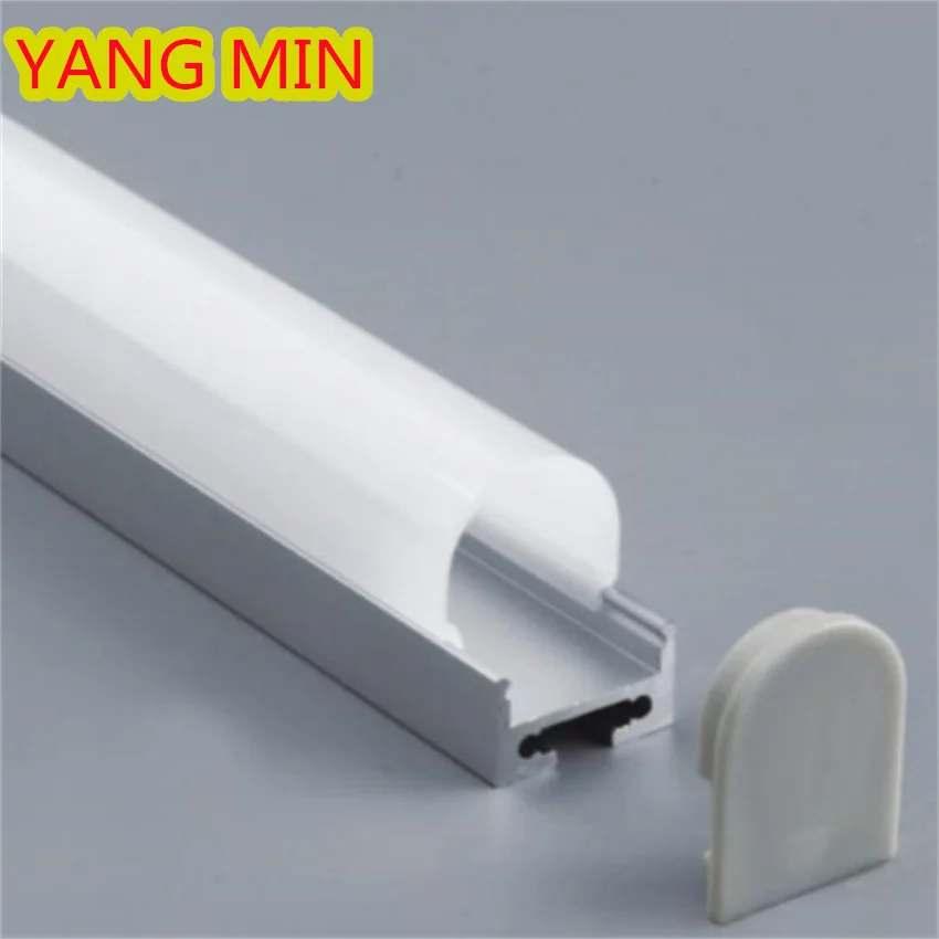 2m/pcs 17mm inner width Surface mouted alluminion led profile linear led extrusion bars with PC PMMA Cover aluminum profile