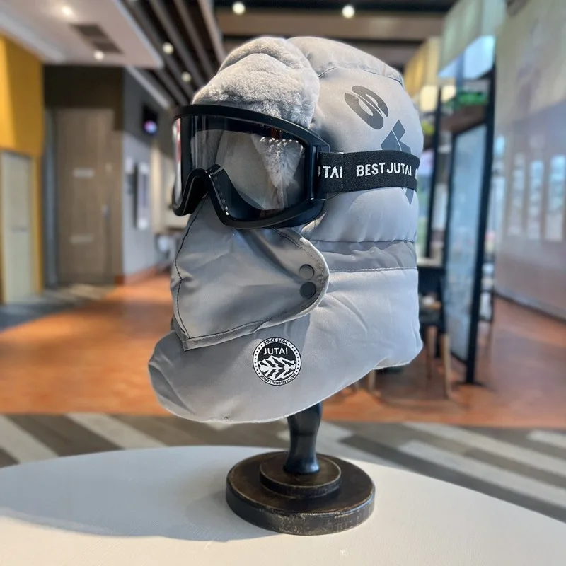 

New Winter Cotton Hat Windproof Mask Thickened Riding Hat for Electric Bikes, Warm and Cold-Resistant Lei Feng Hat