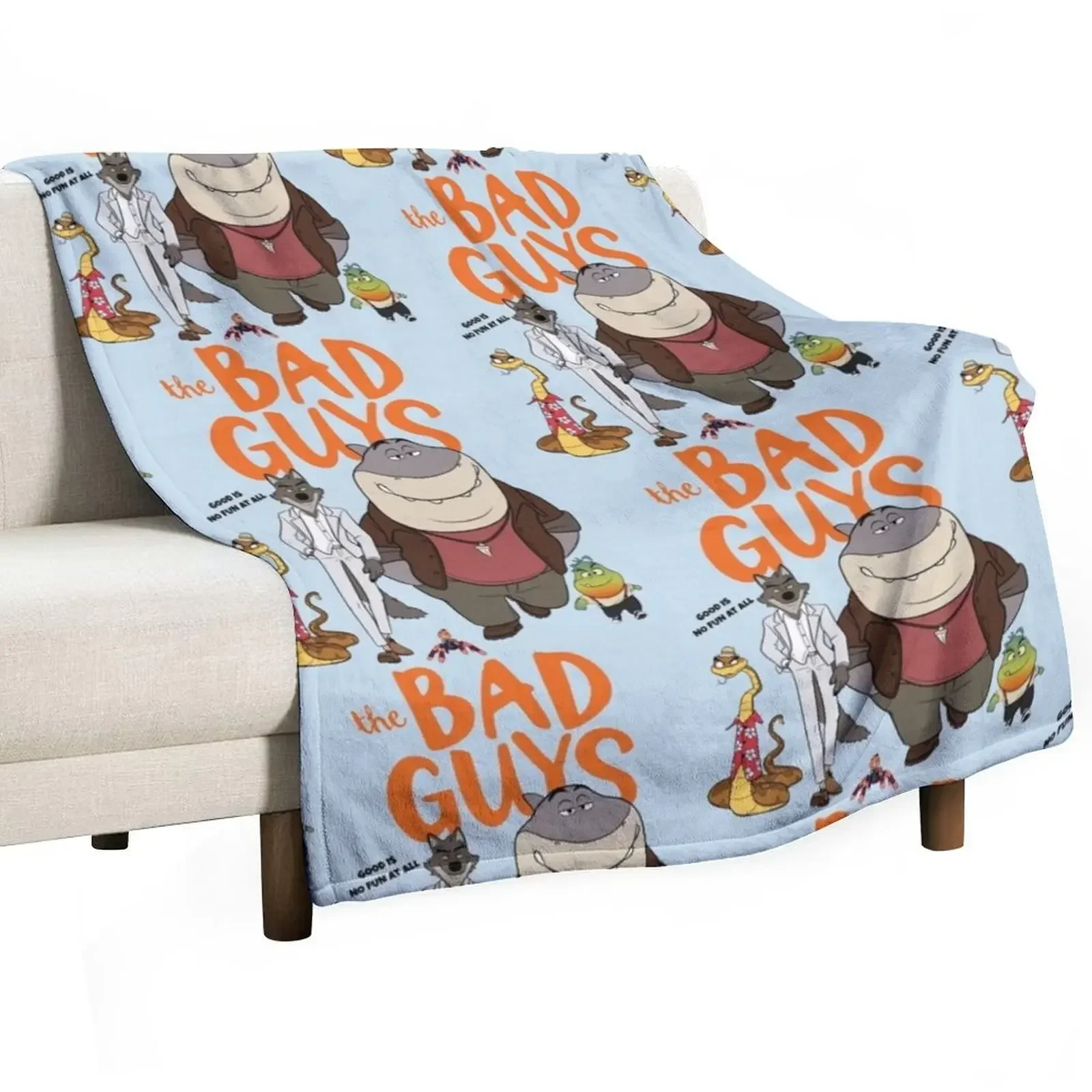 

The Bad Guys Throw Blanket Durable Warm Blanket for Daily Home Use
