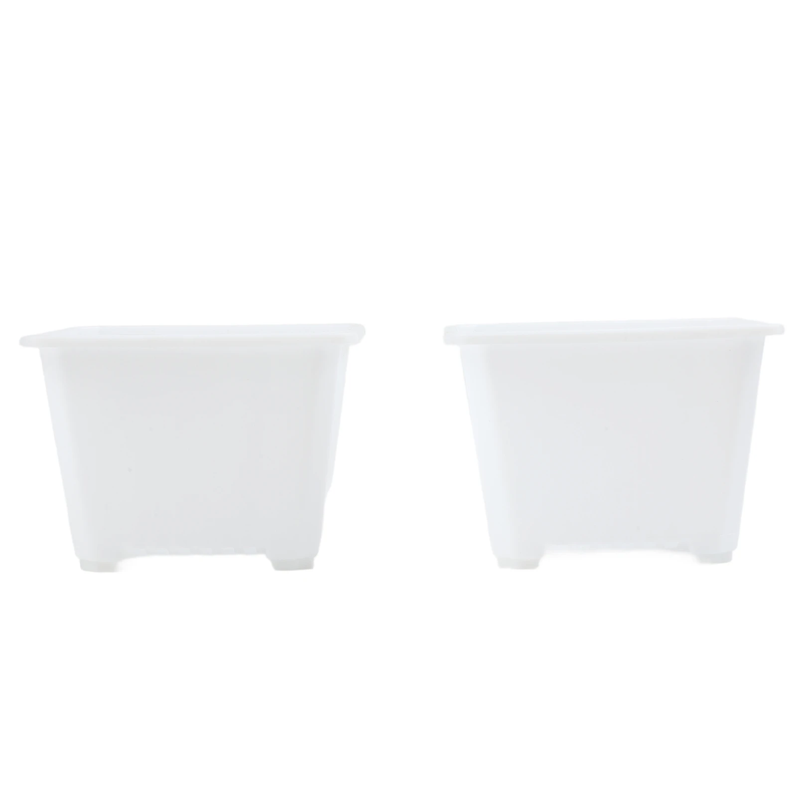 Plastic Square Flower Pots for Balcony and Patio with Bottom Drainage for Herbs Flowers For Outdoor Use 16 12 12cm