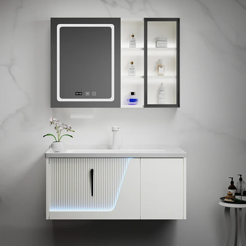 

Modern Simple Bathroom Cabinets Smart Mirror Cabinet Ceramic Washbasin Bathroom Vanity Cabinets Under Sink Bathroom Furniture