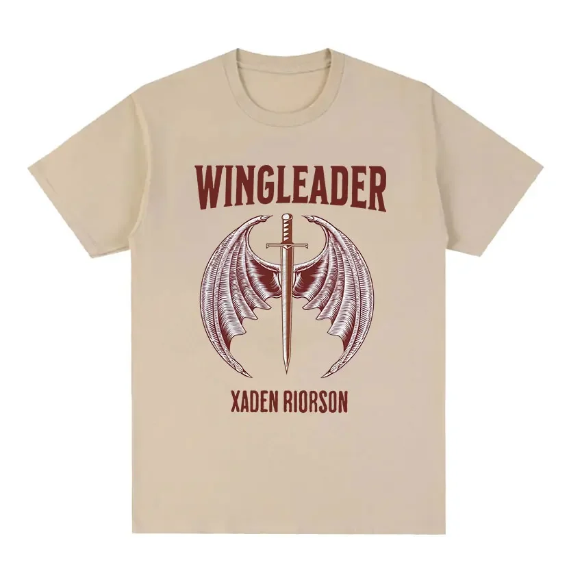 y2k short sleeves t shirt Wing Leader Fourth Wing Book Lover T Shirt Basgiath War College Dragon Rider Retro pure cotton T-shirt