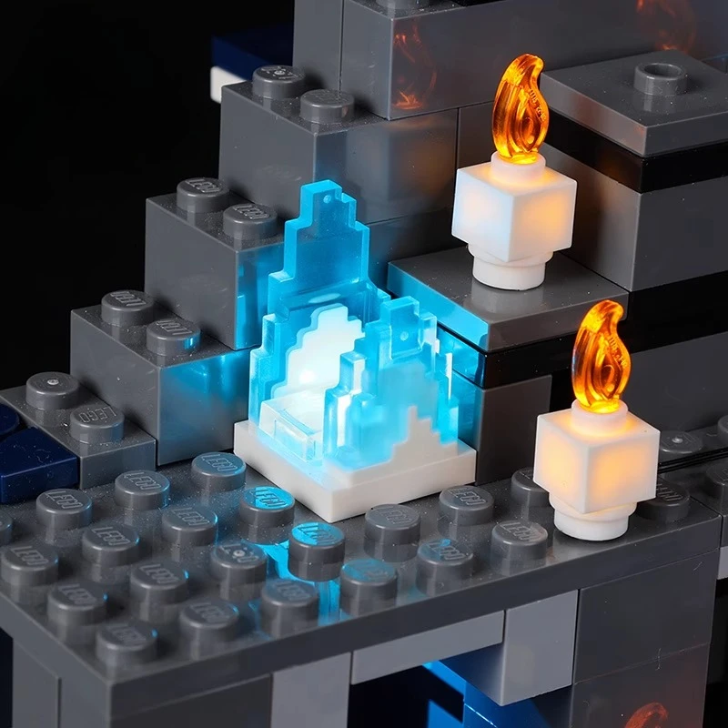 مجموعة إضاءة LED بدون نموذج مناسبة لـ LEGO Minecraft The Deep Dark Battle 21246 (باستثناء مكعبات البناء)