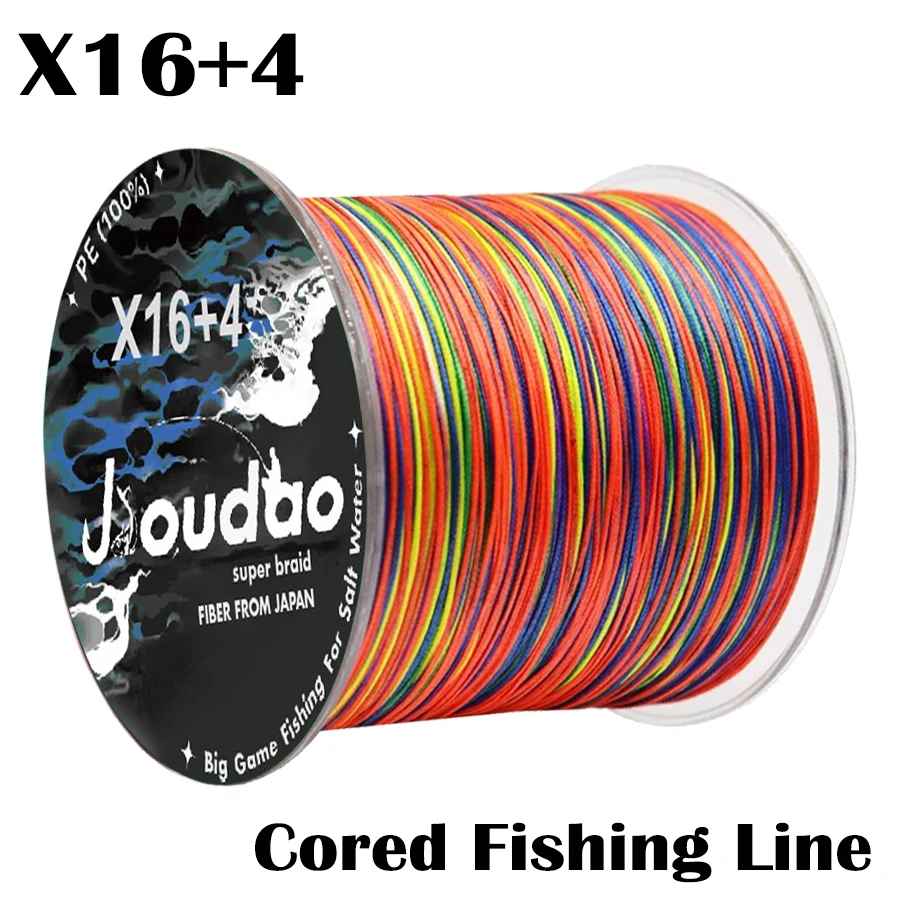 

X16+4 Braid Cored Wire 16 Strands PE Extreme Braided Fishing Line 60-400LBs Multifilament Lines for Sturgeon Big Game Fishing