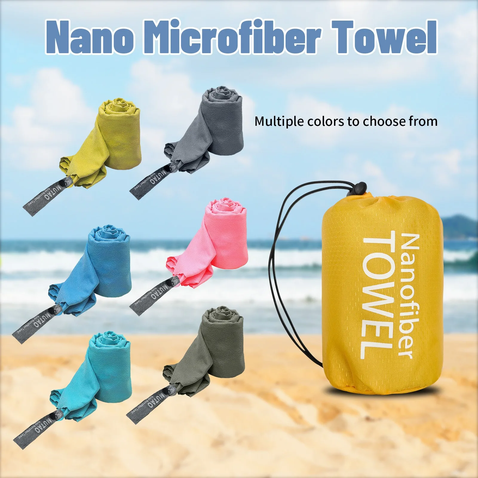 Naturehike Quick Dry Absorbent Microfiber Towel Ultralight Portable for Backpacking Hiking Swimming Travel Beach Gym Yoga Sports