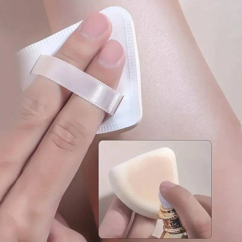 Juego de esponjas de maquillaje triangulares, 5 uds., con caja, base de doble uso en seco y húmedo, esponja de maquillaje para polvos sueltos, mezcladores de huevos de belleza
