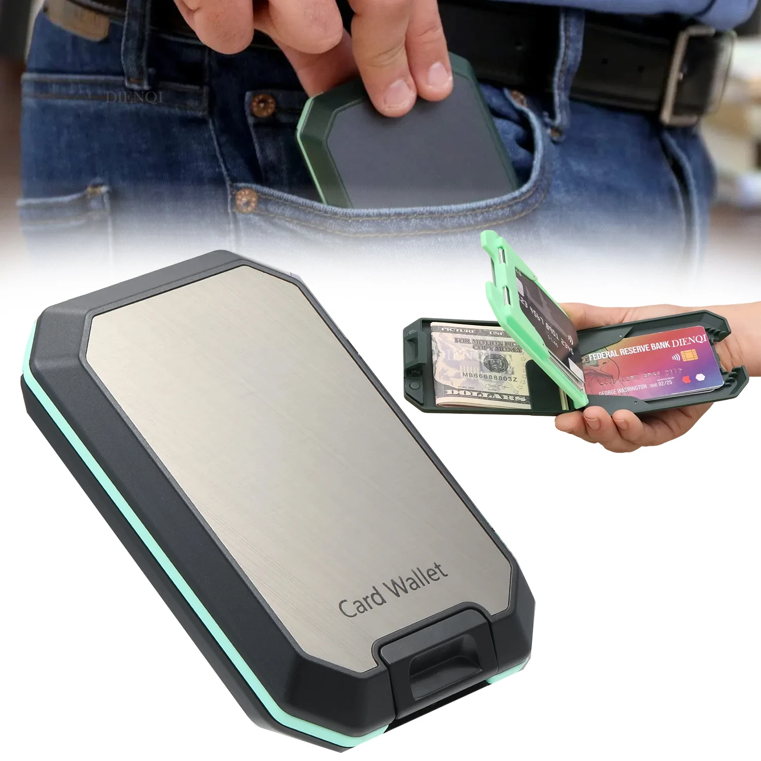 

Держатели для визитных карточек Кошелек для карт Ультратонкий держатель для кредитных карт Роскошный чехол для мужчин и женщин из алюминиевого сплава RFID с защитой от кражи