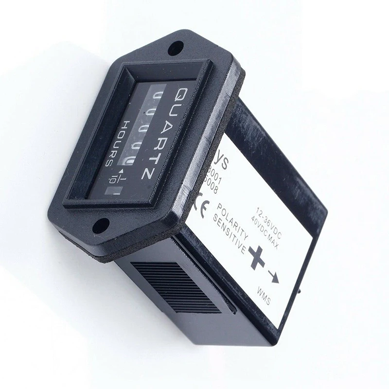 

1Pc 6 Digits 10-80V AC Hour Meter Complete Sealed Quartz Timer Counter SYS-1 12v 24v Dc Ac Garden Supplies
