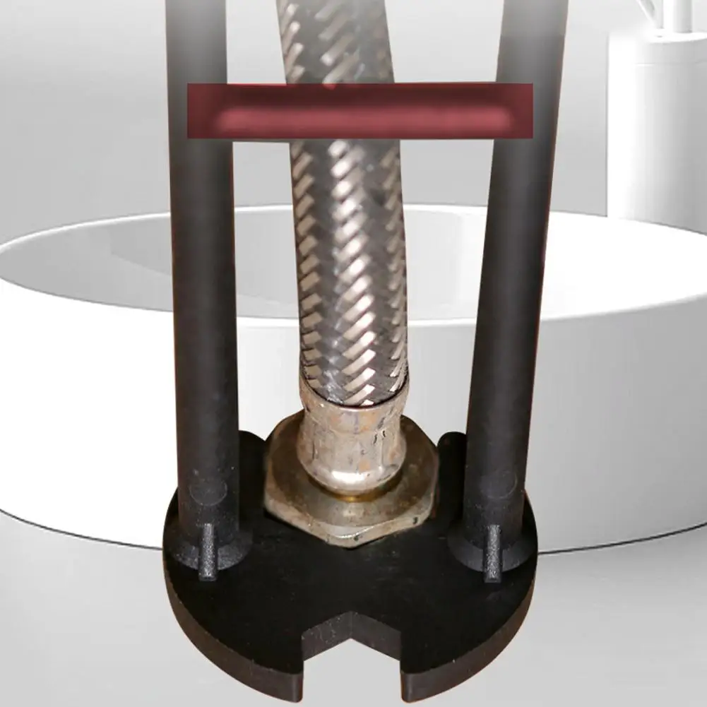 Multi-Function Basin Wrench Reinforced Plastic Sink Tool for Faucet Installation, Compact Design with Ergonomic Handle
