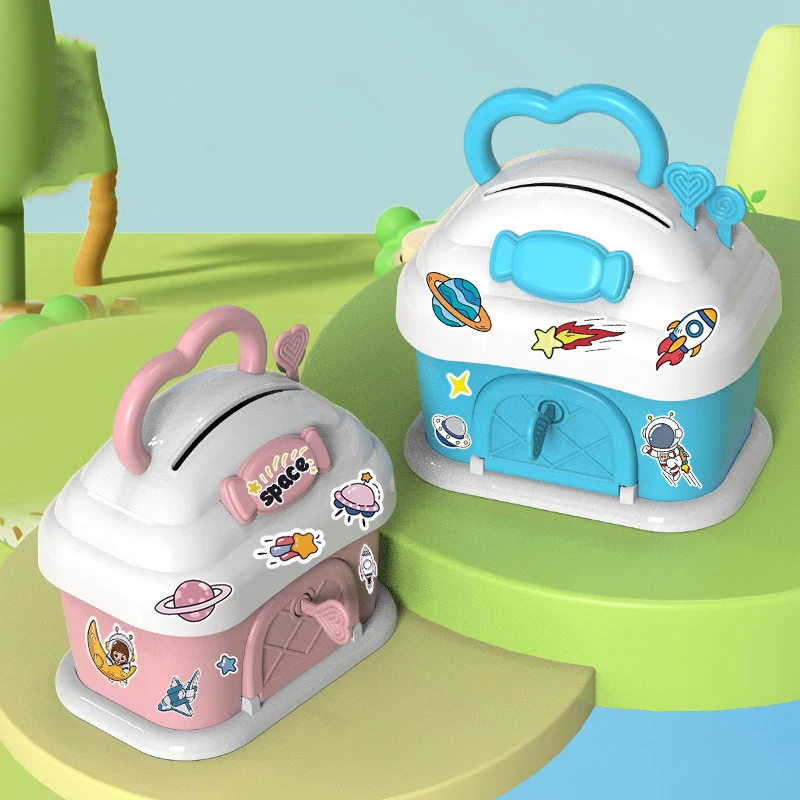 Cartoon House Savings Box Can Be Saved And Retrieved Saving Toy Large Capacity Interactive Treasure Chest Ideal Gift For Kids