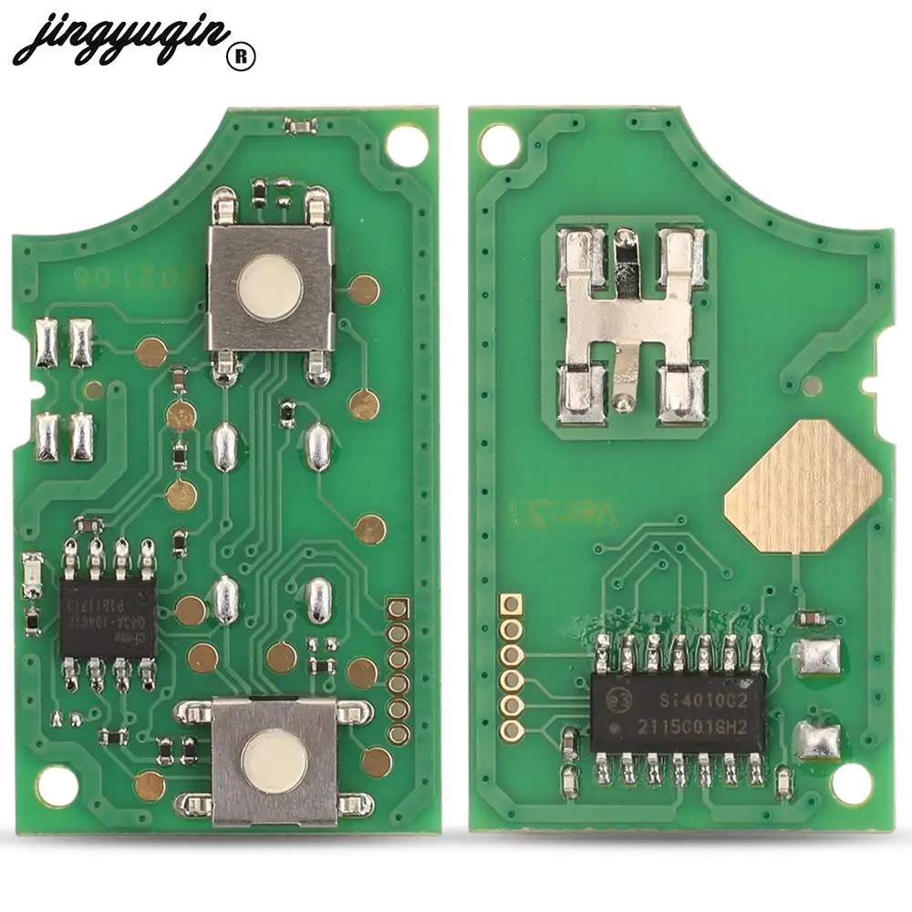 Jingyuqin zdalnie sterowany obwód samochodowy 1 j0959753a 433Mhz dla VW Volkswagen Passat Golf MK4 2 przyciski 1 j0 959 753 Fob PCB