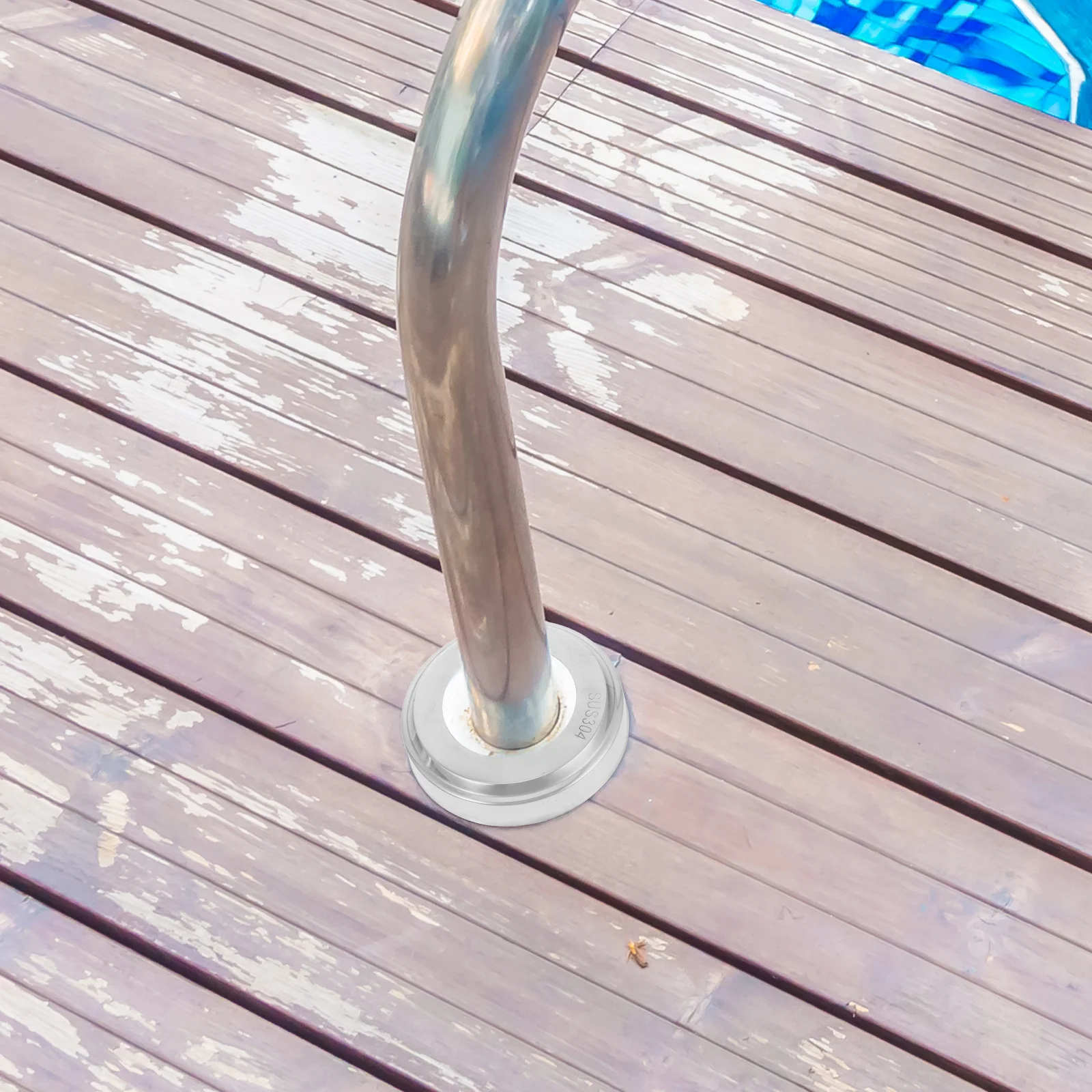 

4pcs Stainless Steel Pool Handrail Covers Escutcheons Durable Fit For Ladders Railings Fences Post Base Plates Upgrade