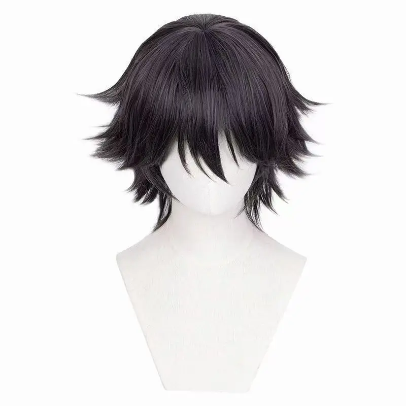 Perruque de cosplay Bungo Stray Dogs Ranpo Edogawa |   Cheveux courts coiffés avec pointes retournées et haut du cuir chevelu