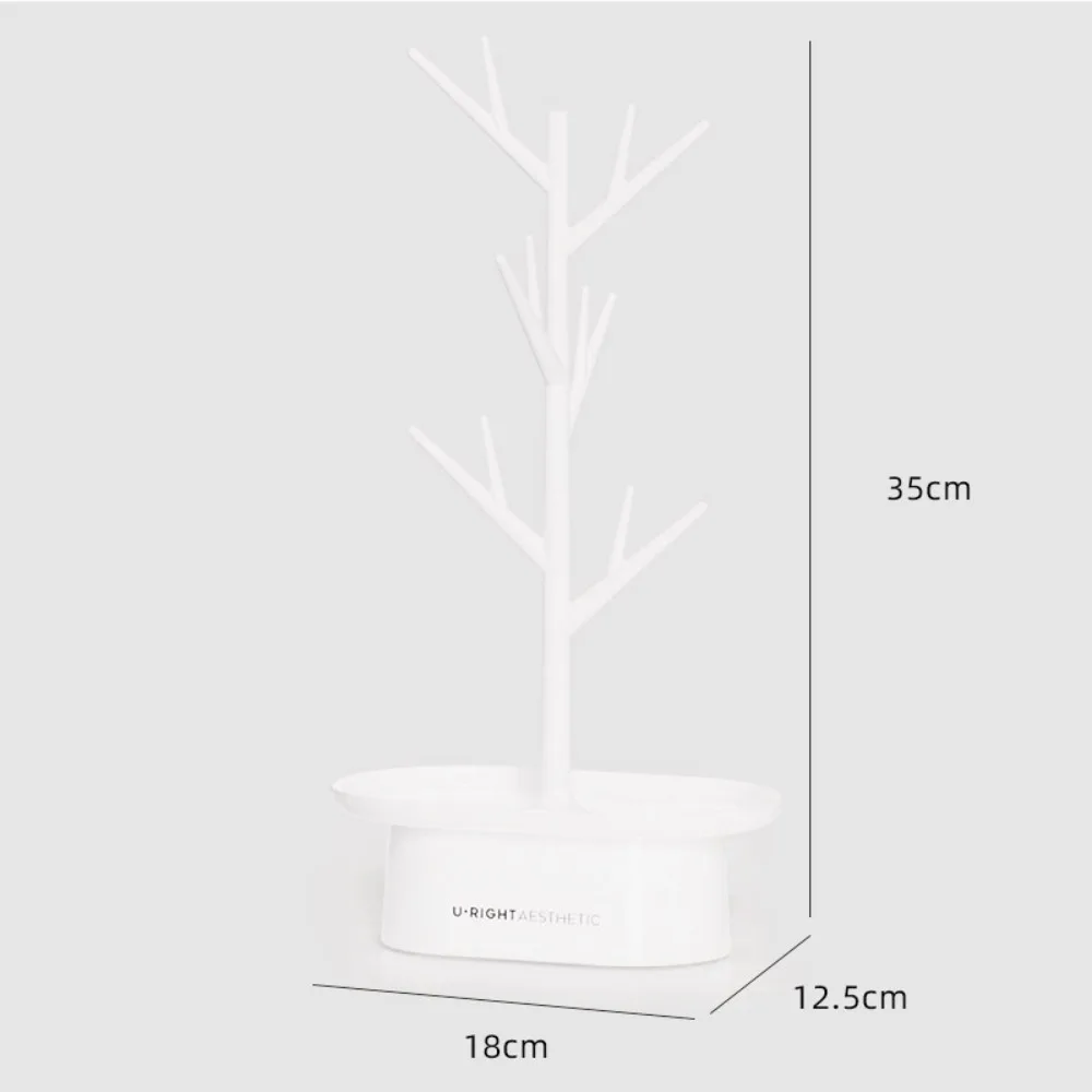 

Creative Tree Shape Jewelry Rack with Base Multifunctional Jewelry Display Stand Ring Earring Holder Tabletop