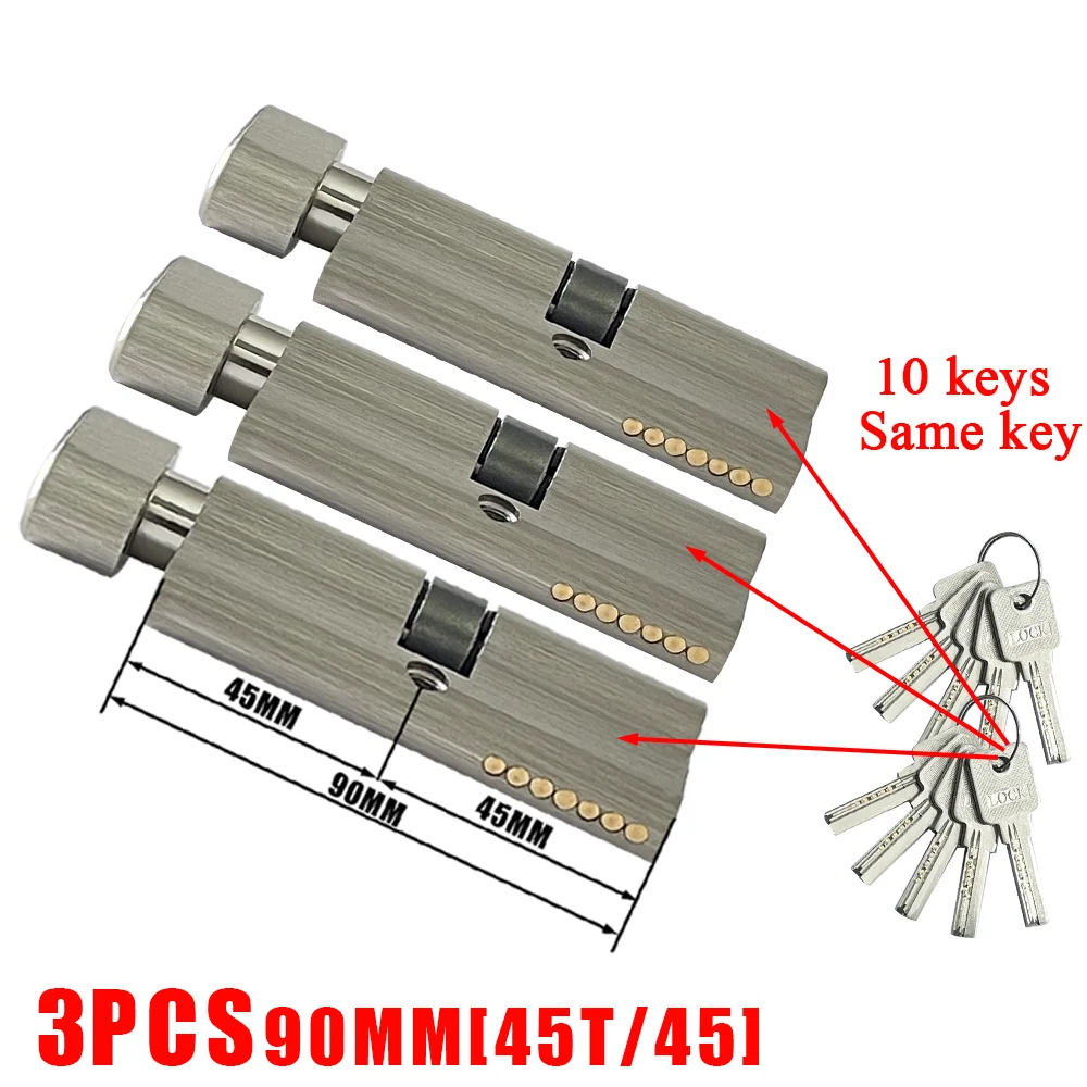 قم بتخصيص مفتاح واحد لفتح جميع أسطوانات القفل 70 مم، 80 مم و90 مم، أسطوانة قفل المقبض، قفل باب المدخل، باب الأسطوانة نفس المفتاح