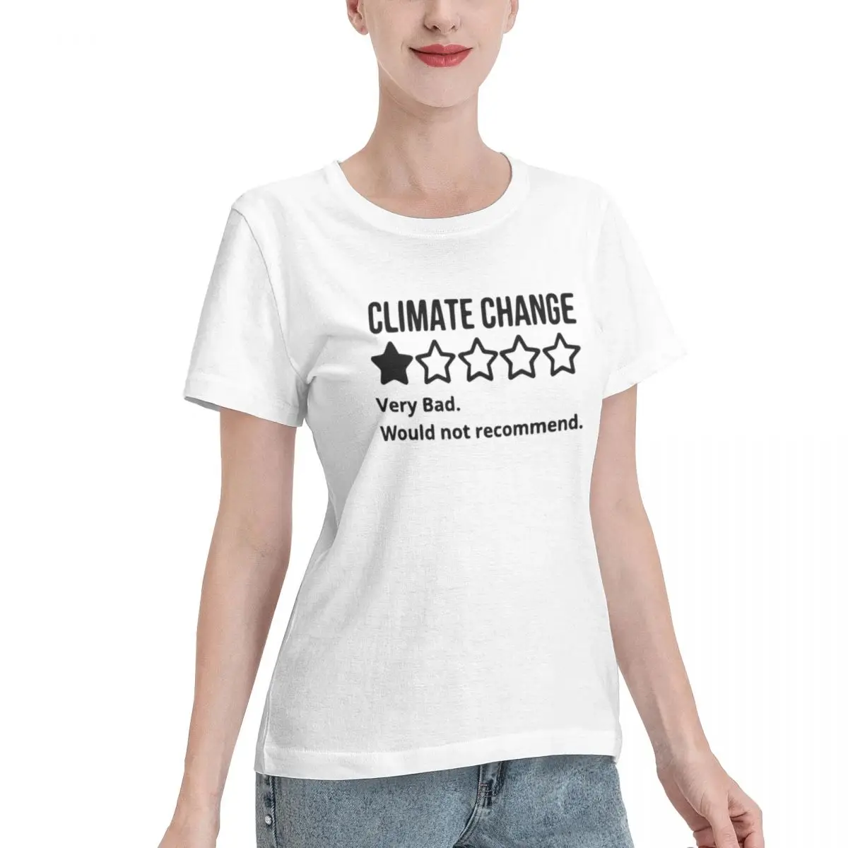 Excellent Craftsmanship Funny Climate Change Design Women's T-shirt Ootd Classic Solid Tee