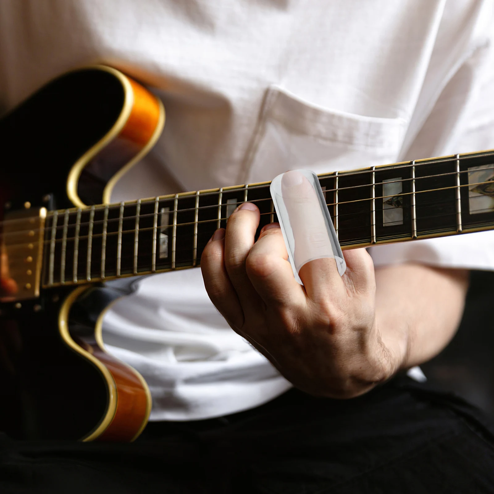 Diapositiva de dedo de Metal para guitarra eléctrica, 4 Uds., 60Mm, para Blues Country Jazz, ajuste Universal, bajo acústico, guitarra de cuerdas medianas