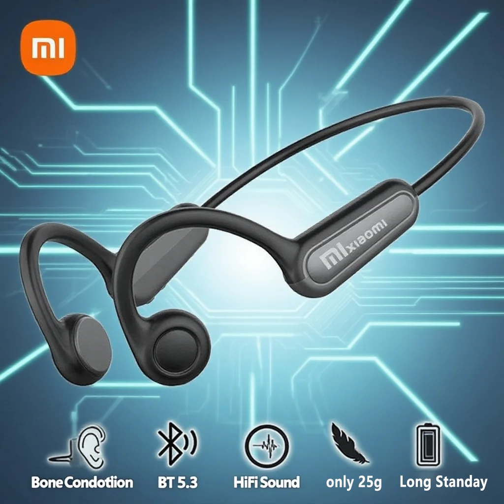 Xiaomi Mijia Wireless Bone Conduction Earphones Bluetooth 5.3 Sports Headphones Ear Hook Waterproof Headset for Running Driving