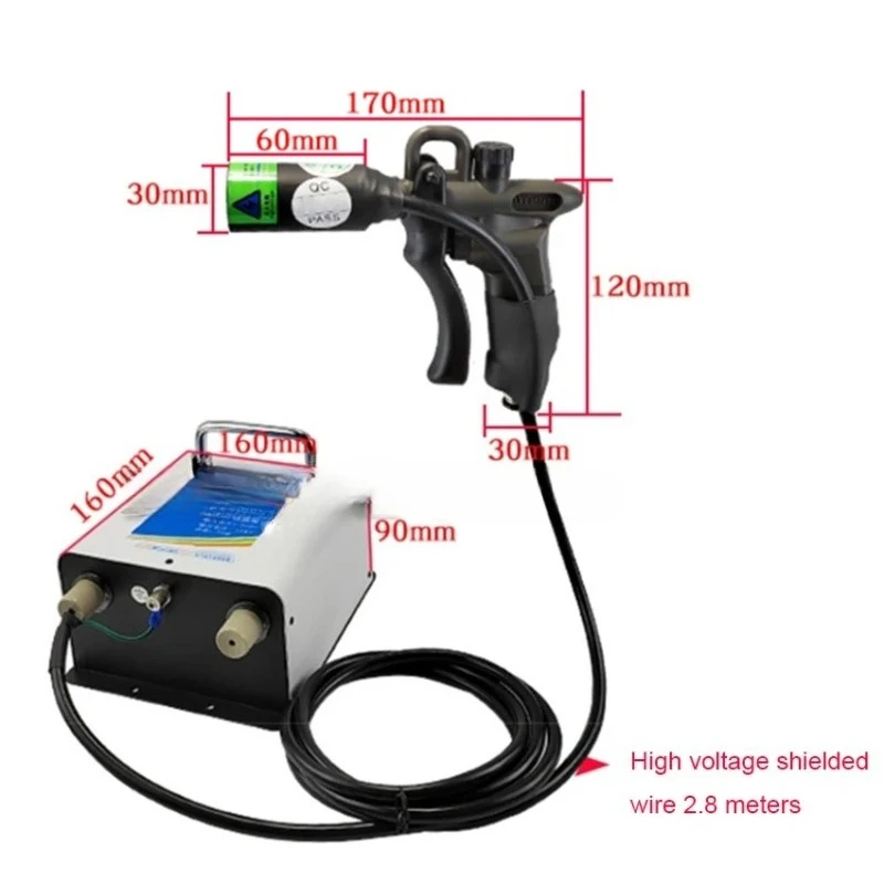 ST‑302D Anti‑static Ion Air Gun, Industrial Static Eliminator Dust Blowing Gun, 110V/220V 10KV 70W Electrostatic Removal Tool