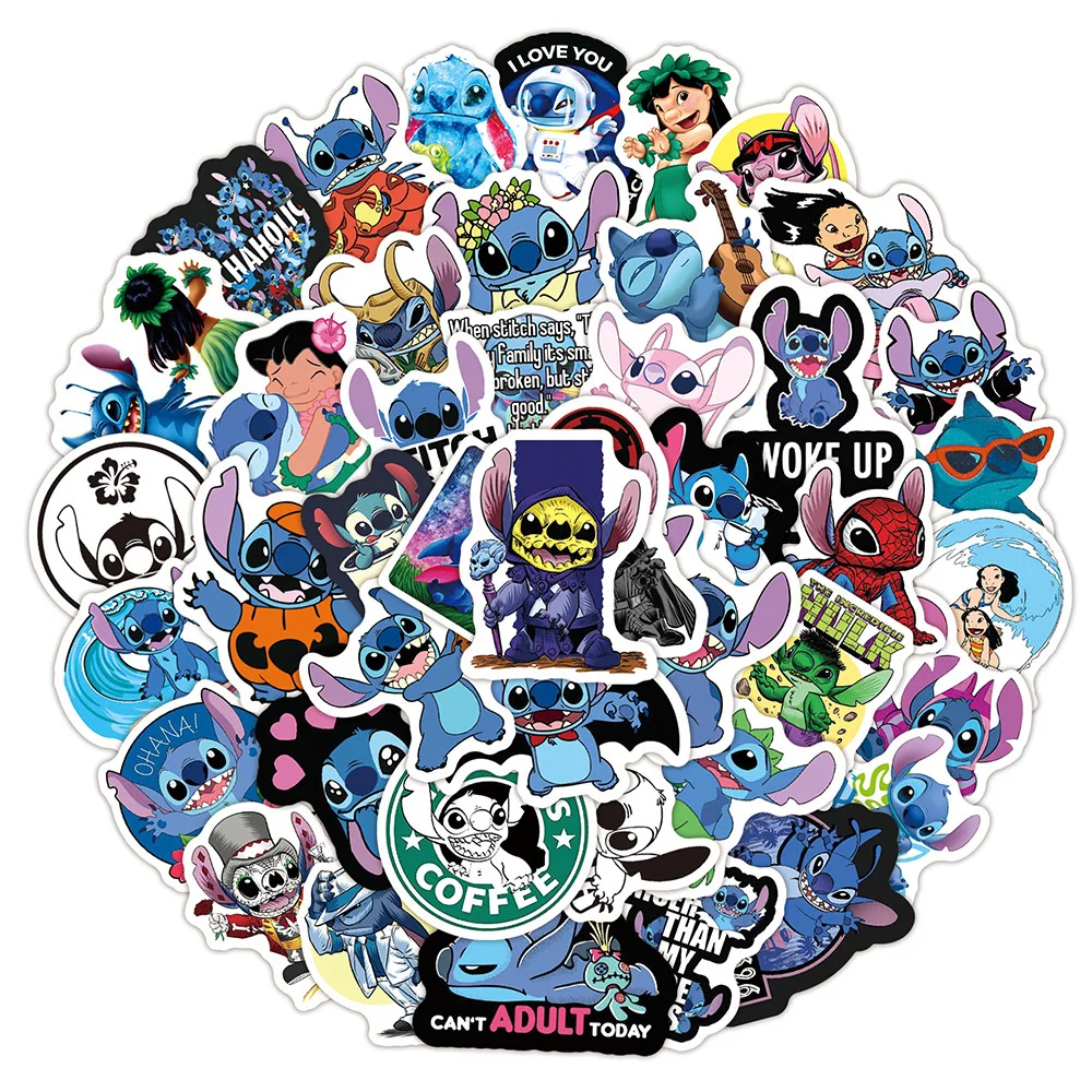 

10/30/50pcs Funny Cartoon Disney Stitch Stickers Cute Kids Sticker Toy Phone Case Skateboard Laptop Kawaii Anime Graffiti Decals