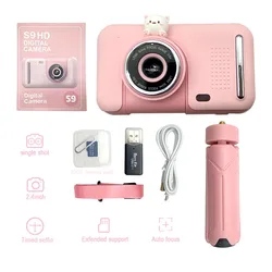 Fantastici giocattoli per adolescenti Cute Cartoon Kids Camera bambini regalo divertente fotocamera digitale giochi incorporati fotocamera fotografica per bambini da 2.4 pollici