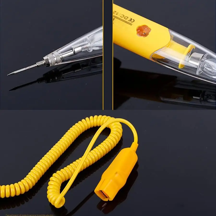 

Универсальный автомобильный тест на цепную линию, карандаш для обнаружения, 12 В, 24 В, автомобильный многофункциональный тестовый светильник, электроскоп