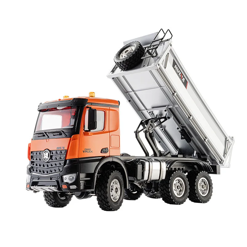 Huina 1598 Full Scale 1:14 Lighting 14-Channel Alloy Remote Control Dump Truck Toy Children'S Birthday Gift