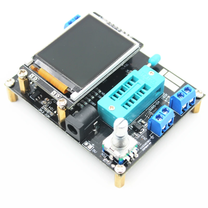 Display Lcd Kit Diodo Transistor Tester Esr Tensão Medidor de Freqüência Pwm Onda Quadrada Capacitância Gerador Eletrônica Gm328a