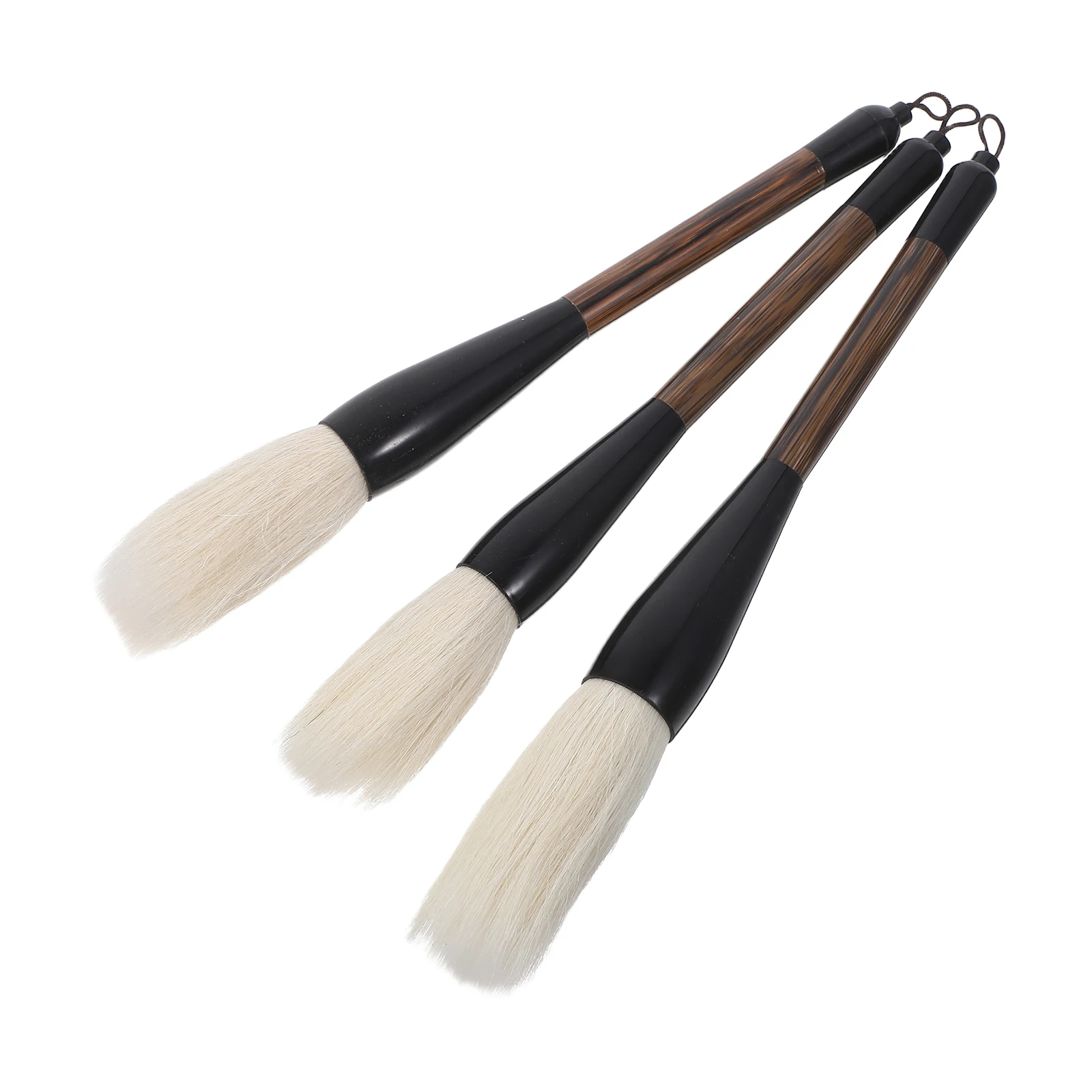 

3Pcs Chinese Calligraphy Brush Hair Ink Brush Set for Traditional Painting Writing Drawing Calligraphy Practice