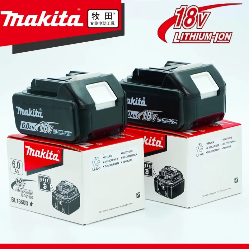 

100% Оригинальная новая мощная аккумуляторная батарея Makita 18В 5Ач/6Ач + зарядное устройство, для литиевой аккумуляторной ударной дрели DDF487, для домашнего использования.