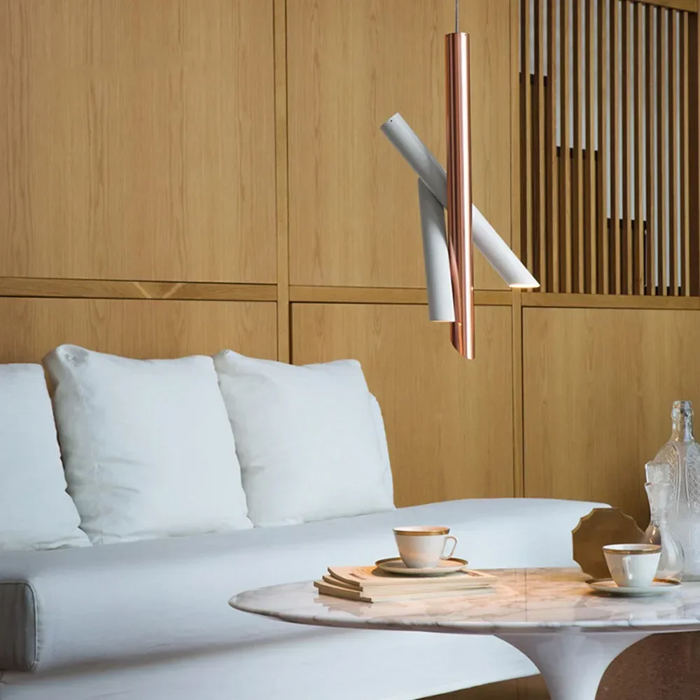 Vertical Tubular Pendant Light  Aluminum Chandelier Suspension Ceiling Hanging SpotLight