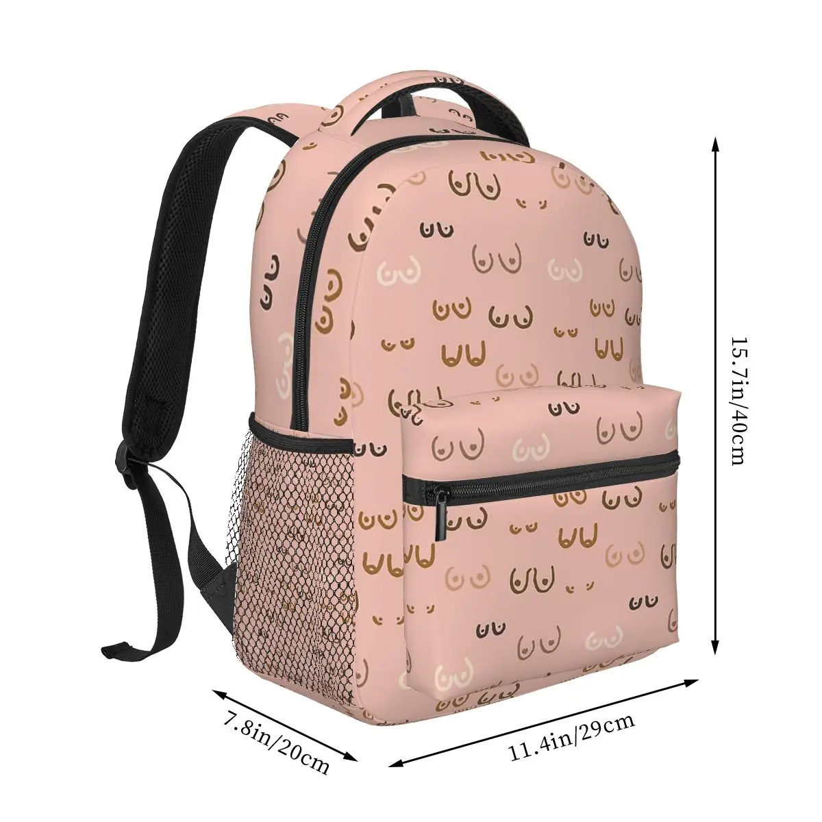 Btw Your Boobs Are Perfect Student Backpack School Bag Hiking Travel Daypack for Men Women Fashion Bookbag Shoulder Bags